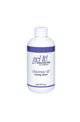 Front view of a tall white 8 ounce bottle of EzFlow Cleanse It! cleaning solution for nails